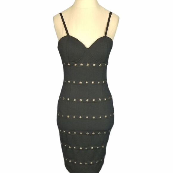 Better B. Bodycon Dress Bustier studded Punk Goth Size Small - Picture 1 of 4